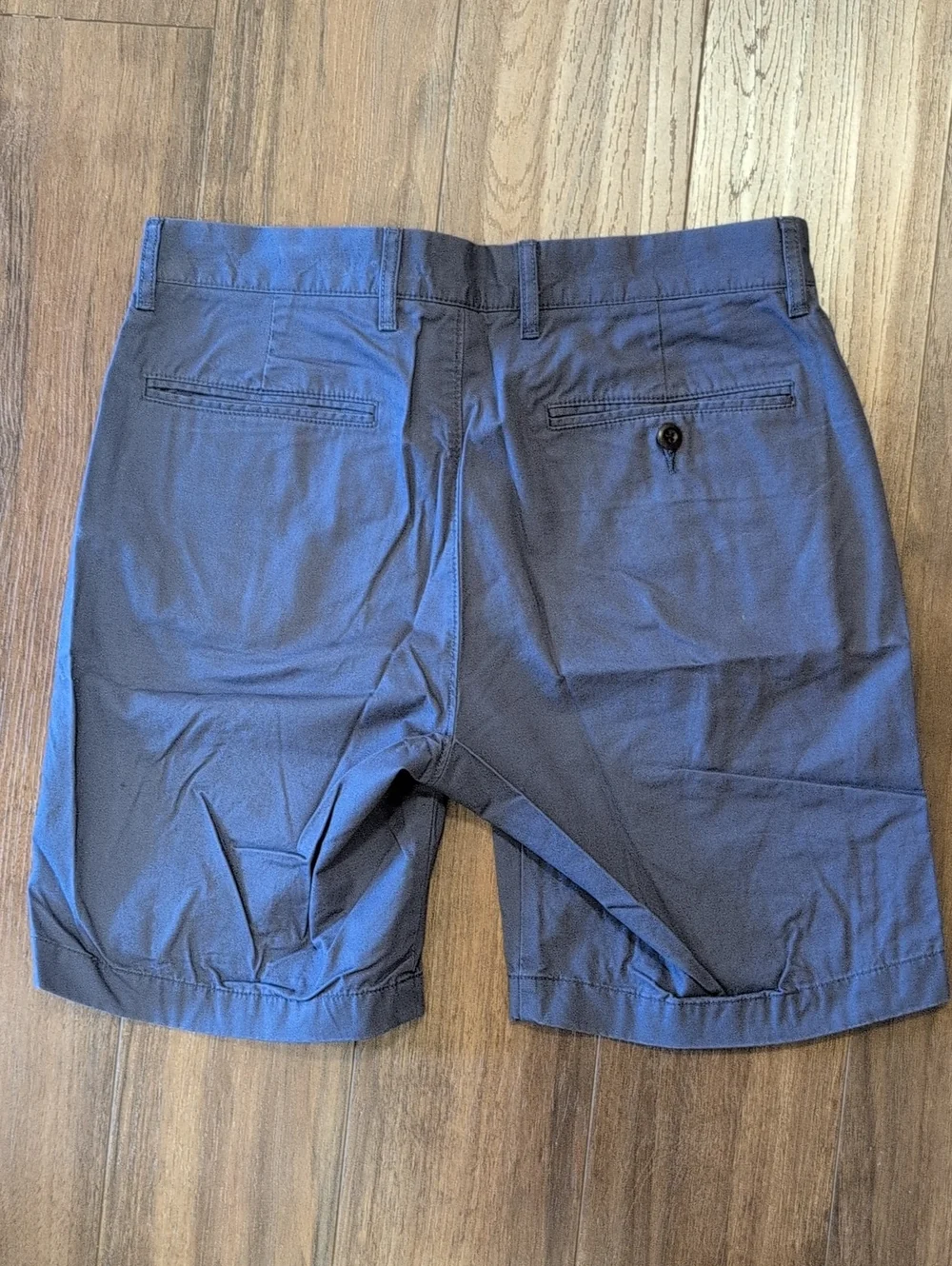 J. Crew 9 In Inseam Blue Flat-Front Chino Shorts